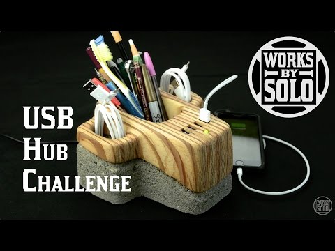 Concrete USB Hub Challenge - Inspired by Giaco Whatever | Mobile Phone Docking Station | CNC Router