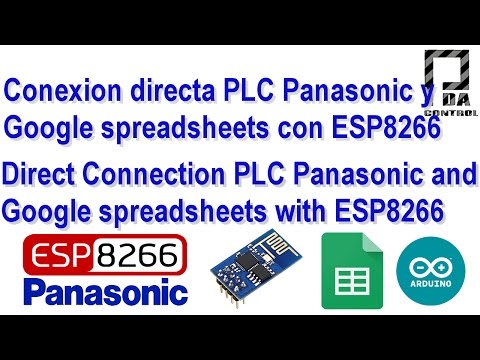 Connection PLC fpx Panasonic and Google spreadsheets (Google docs) with ESP8266 PDAControl