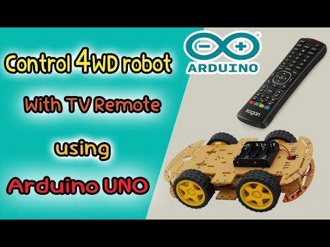 Control 4WD robot with tv remote using Arduino UNO and L293D