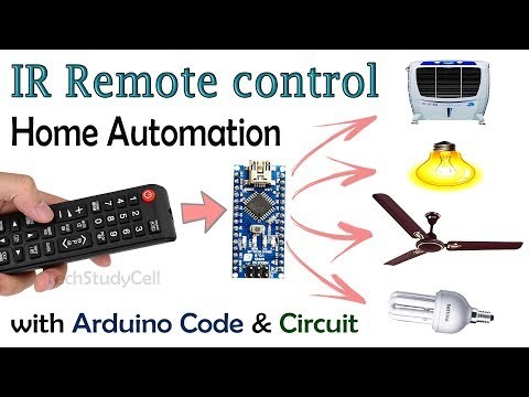 Control FAN and LIGHT using TV Remote and Arduino with Circuit and Code | Home Automation project