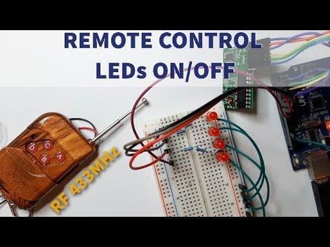 Control LEDs ON/OFF with 433MHz RF Remote and Arduino