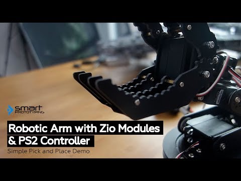 Control Robotic Arm with Zio Modules and PS2 Controller