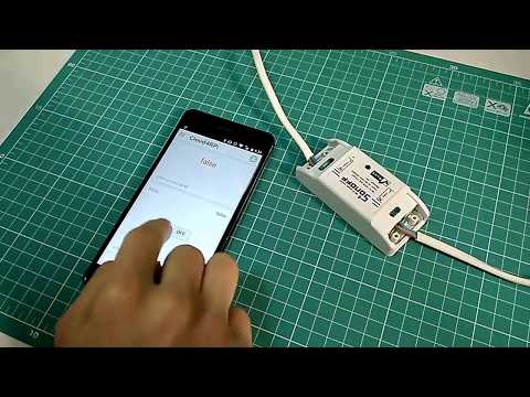 Controlling Sonoff Basic using Cloud4RPi on a smartphone