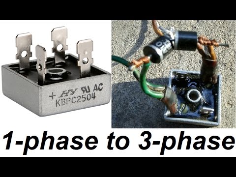 Converting a single phase rectifier into a 3-phase rectifier (AC to DC converter): 2 steps