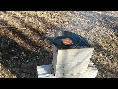 Cooking on the rocket stove