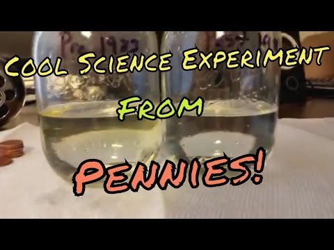 Cool Experiment using Pennies! (Copper Acetate from Copper Metal)