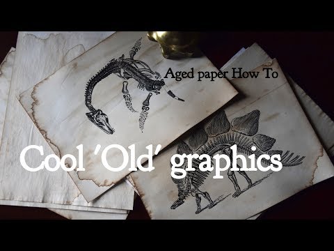 Cool old retro graphics  - how to make paper look old (aging technique)