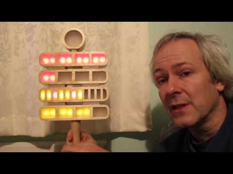 Copy of the Berlin clock, arduino Nano, DS1307 RTC, 74HC595N serial shift register.
