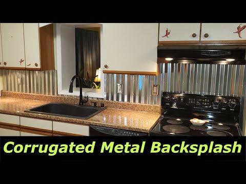 Corrugated Metal Backsplash