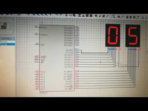 Counting from 0 to 99 using 8051 microcontroller with 7 segment display