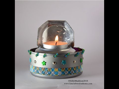 Craft DIY - From Can to Candle-Holder - Recycling Crafts