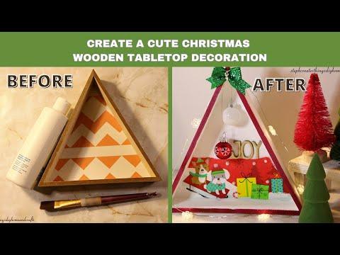 Create a Cute Christmas Wooden Tabletop Decoration