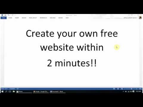 Create your own free website within  2 minutes!!