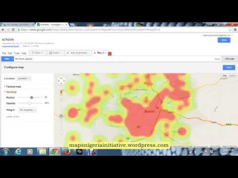 Creating and Publishing Feature and Heat maps with Google Fusion Tables