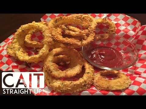 Crispy Onion Rings Recipe | Baked In The Oven | Cait Straight Up