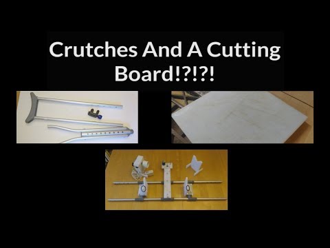 Crutches And Cutting Board: DIY Fishing Rod Wrapping Jig With Dryer/Finishing Motor