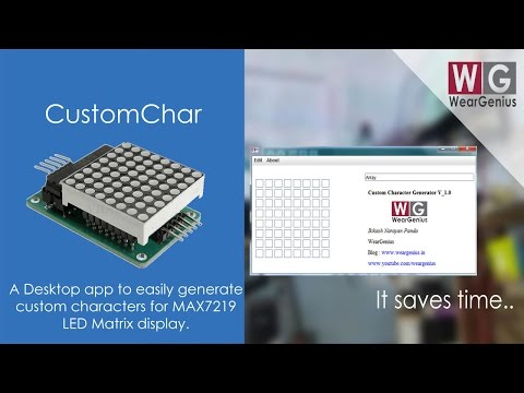 Custom Character Generator for MAX7219 based 8x8 LED Matrix | Geeky Way