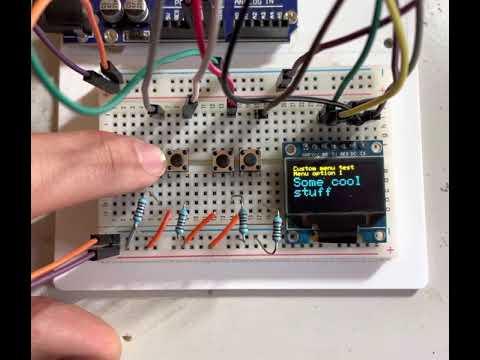 Custom menu using Adafruit SSD1603 SPI display