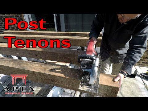 Cut Tenons at the Tops of the Posts | Posts &amp; Post Bases Part 3