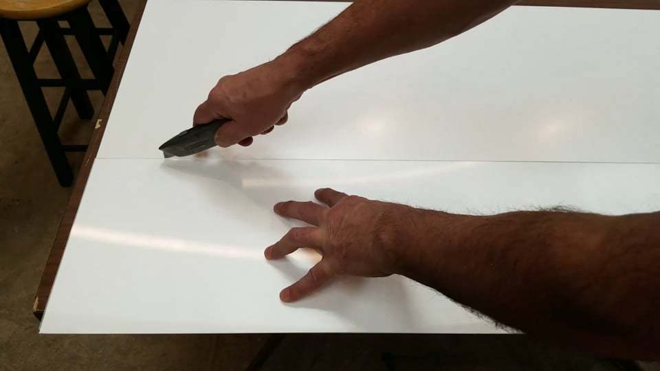 Cutting led panel vinyl