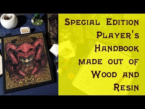 D&amp;amp;D Player's Handbook - Made out of Wood and Resin