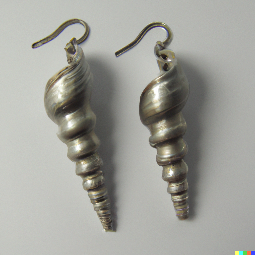 DALL&middot;E 2022-10-08 15.50.11 - Conch ear danglers for tribal stretched ears gauged .png