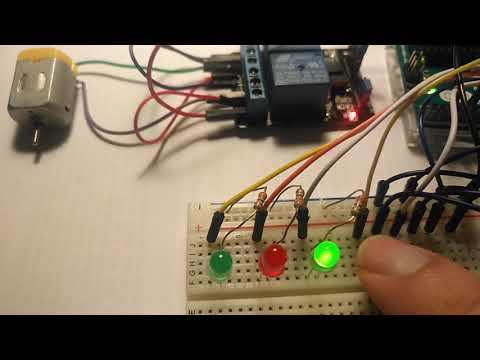 DC Motor Rotation Control With Start-Stop-Start and a Latch using Arduino