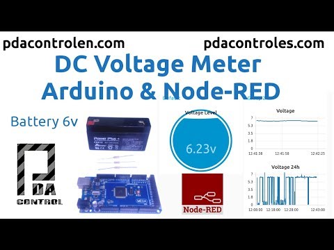 DC Voltage Measurement - Medicion de voltaje DC  Arduino &amp;amp; Node-RED  : PDAControl