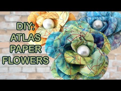 DIY: Recycled Atlas - How to make paper flowers - Sustainable Patch