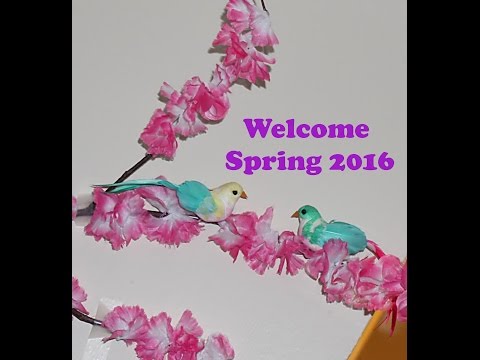 DIY : Spring flower craft | Spring wall Decoration using Hawaiian floral  necklace