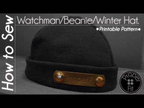 DIY | How to Sew Easy Watchman Hat | beanie | Winter Hat with one Pattern