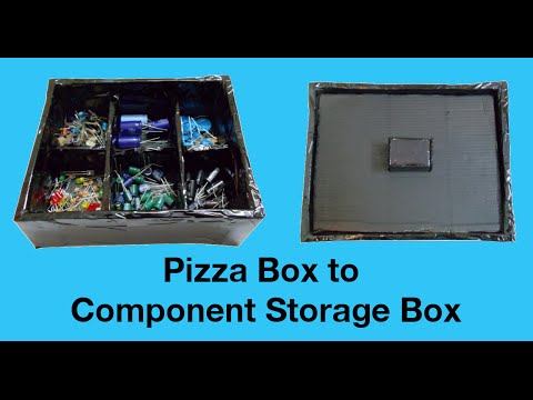 DIY | How to make Component Storage Box from Pizza Box