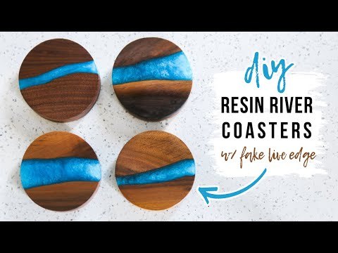 DIY &ldquo;Faux&rdquo; Live Edge River Coasters