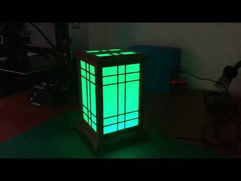 DIY - 3D Printed Japanese Lamp With Animated Lighting