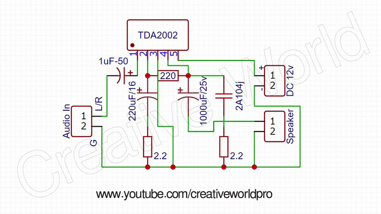 DIY - Simple And Powerful Amplifier Circuit Using TDA 2002 Sound IC.mp4_000084960.png