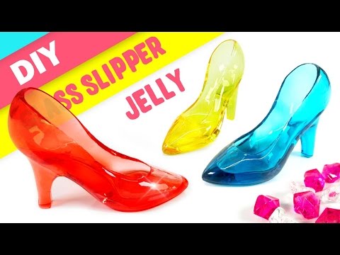 DIY 3D Crystal Glass Slipper Jelly !! Cinderella Glass Slipper Jello