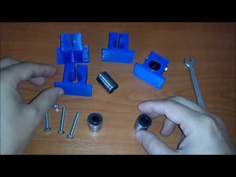 DIY 3D PRINTER PART 8 * MOUNTING THE LM10UU BEARINGS IN THE 3D PRINTED BEARING HOUSING