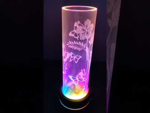 DIY Acrylic Lamp Rainbow with Engraved Designs