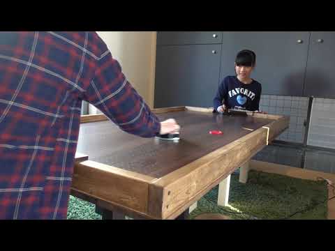 DIY Air Hockey table top try2