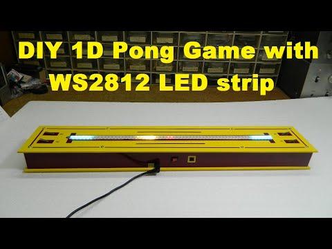 DIY Arduino 1D Pong game with WS2812 Led strip