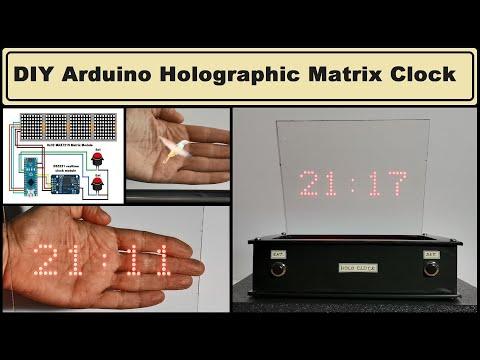 DIY Arduino Holographic Matrix Clock