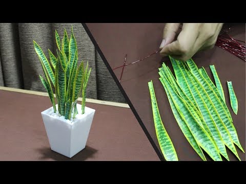 DIY Artificial Snake Plant | How to make Indoor Plant