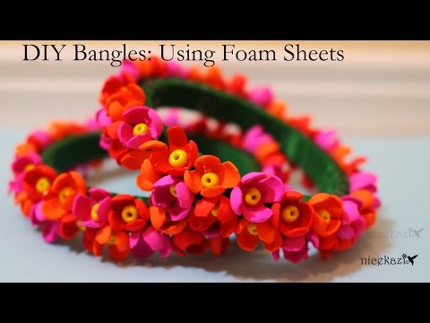 DIY Bangles: Using Foam sheets