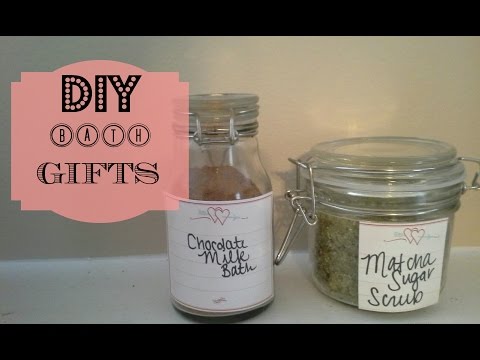 DIY Bath Gifts! [Chocolate Milk Bath + Matcha Scrub]