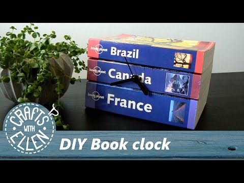 DIY Book Clock from Old Travel Books