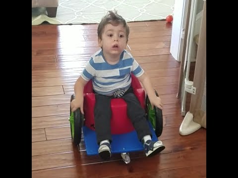 DIY Bumbo wheelchair for kids
