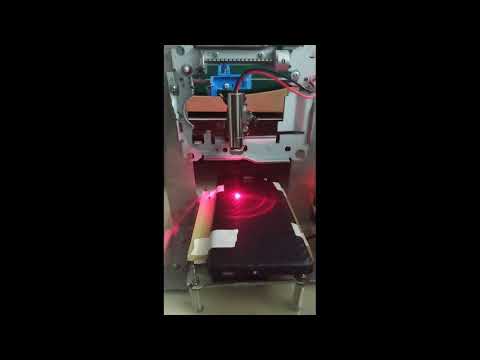 DIY CNC LASER ENGRAVER. Cutting vinyl sticker.