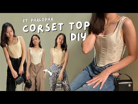 DIY CORSET TUTORIAL + Free Pattern (ft. Phalopha) | Jeans, Pants and Bags | Villamor Twins