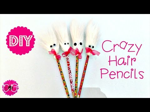 DIY CRAZY HAIR PENCILS!  SO FUN!