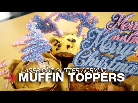 DIY Cake Toppers | Muffin Toppers | Laser Cut Glitter Acrylic